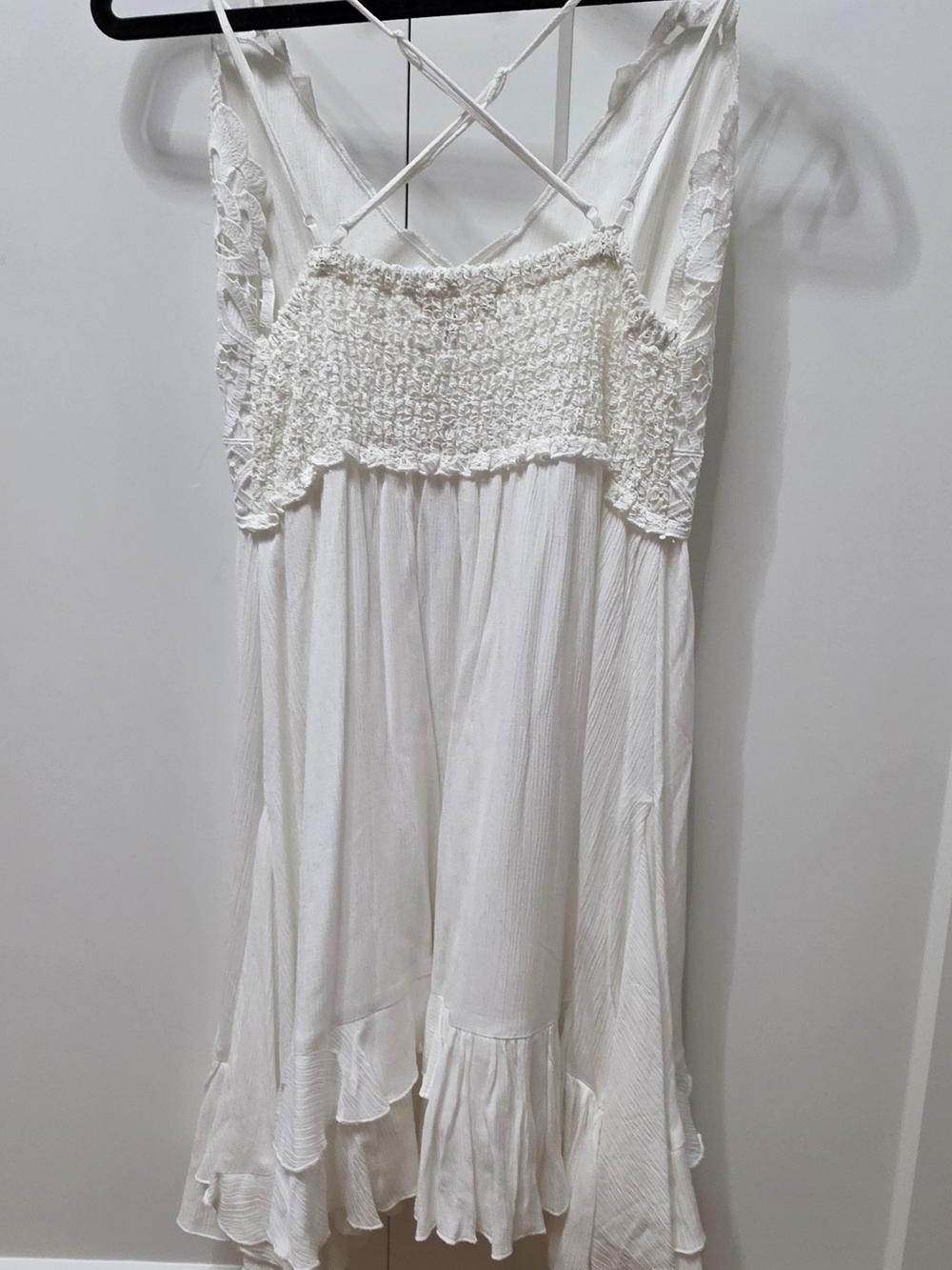 Chelsea & Violet White Lace Bodice Mini Dress Size Small - Picture 7 of 7